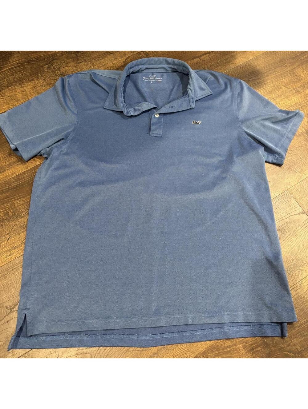 Vineyard Vines Men's Blue and Navy Polo-shirt